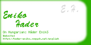 eniko hader business card