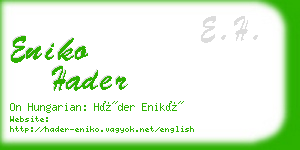 eniko hader business card